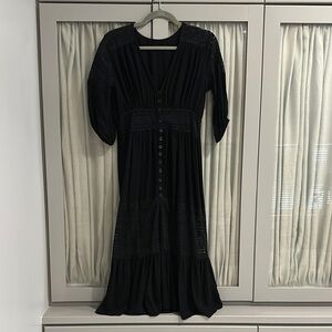 Elegant Black Midi Dress